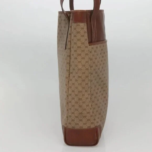 GUCCI Micro GG Supreme Tote Bag PVC Beige Gold 002 37 0035 Auth ep10439 - Picture 5 of 15